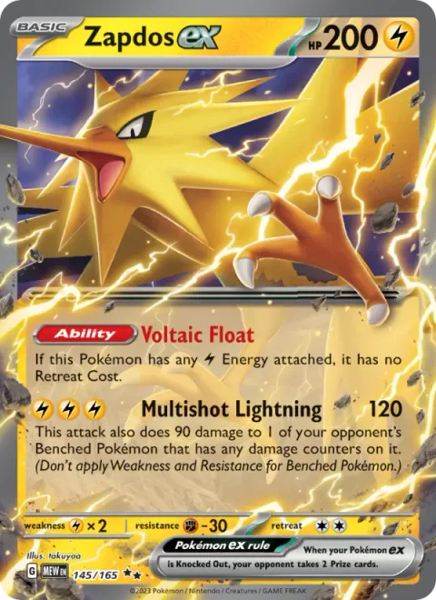 Zapdos ex [Voltaic Float | Multishot Lightning]