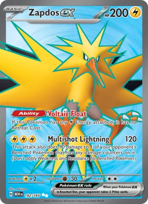 Zapdos ex [Voltaic Float | Multishot Lightning]