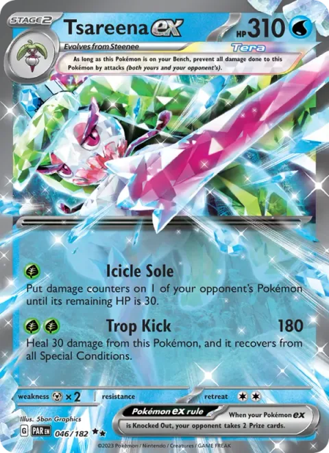 Tsareena ex [Icicle Sole | Trop Kick]