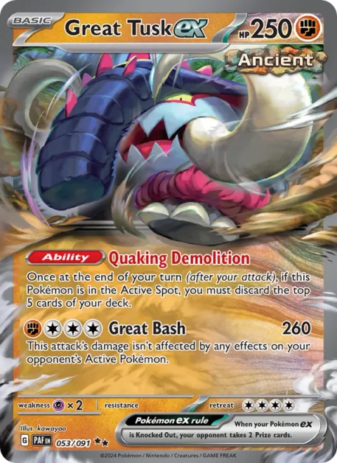 Great Tusk ex [Quaking Demolition | Great Bash]