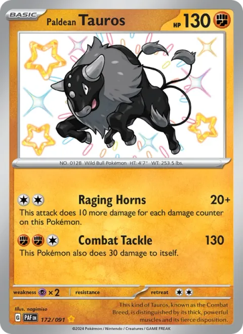 Paldean Tauros [Raging Horns | Combat Tackle]