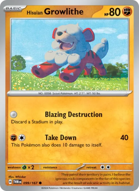 Hisuian Growlithe [Blazing Destruction | Take Down]