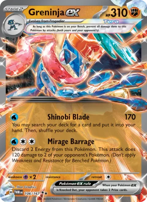 Greninja ex [Shinobi Blade | Mirage Barrage]