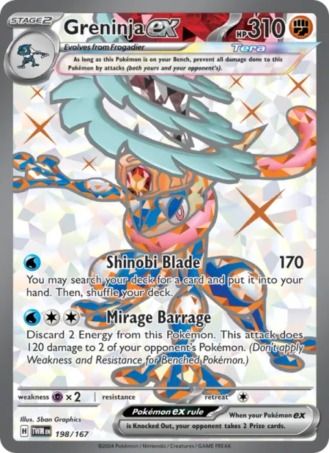 Greninja ex [Shinobi Blade | Mirage Barrage]