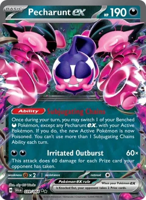 Pecharunt ex [Subjugating Chains | Irritated Outburst]