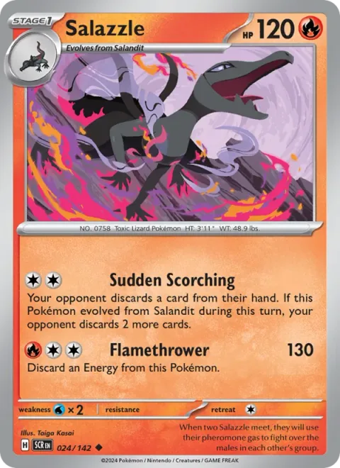 Salazzle [Sudden Scorching | Flamethrower]