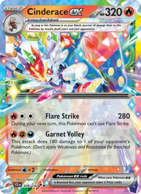 Cinderace ex [Flare Strike | Garnet Volley]