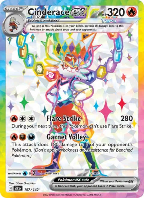 Cinderace ex [Flare Strike | Garnet Volley]