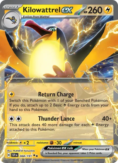 Kilowattrel ex [Return Charge | Thunder Lance]