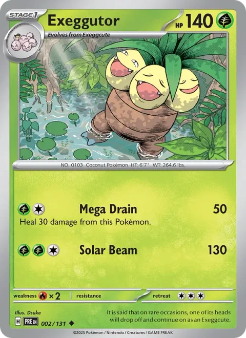 Exeggutor [Mega Drain | Solar Beam]