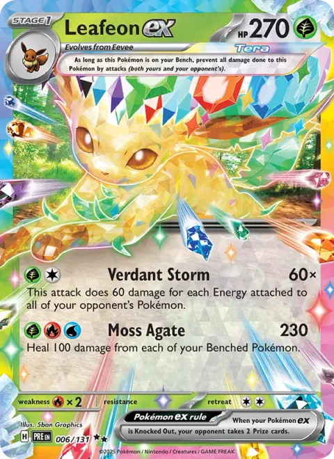 Leafeon ex [Verdant Storm | Moss Agate]