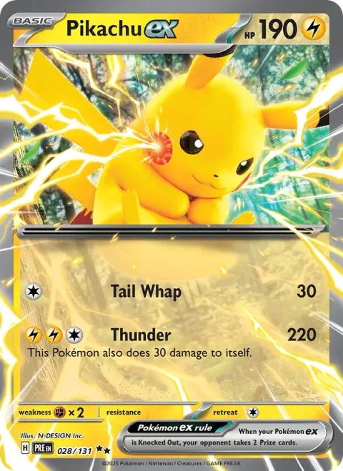 Pikachu ex [Tail Whap | Thunder]