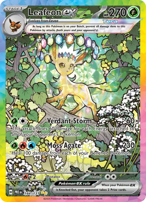 Leafeon ex [Verdant Storm | Moss Agate]