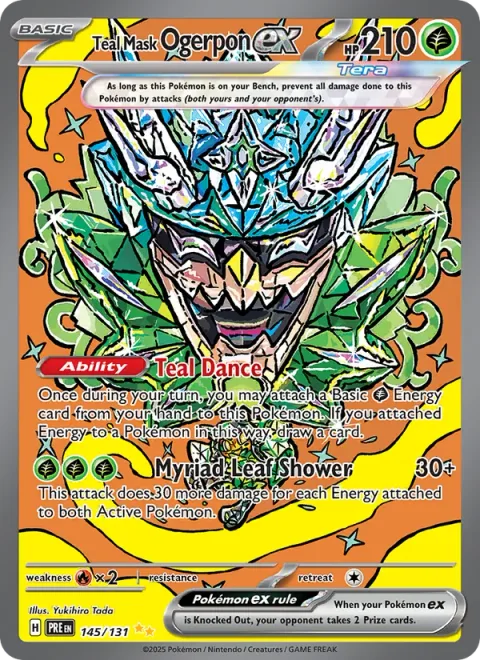 Teal Mask Ogerpon ex [Teal Dance | Myriad Leaf Shower]