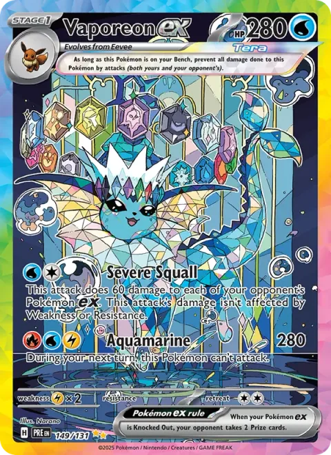 Vaporeon ex [Severe Squall | Aquamarine]