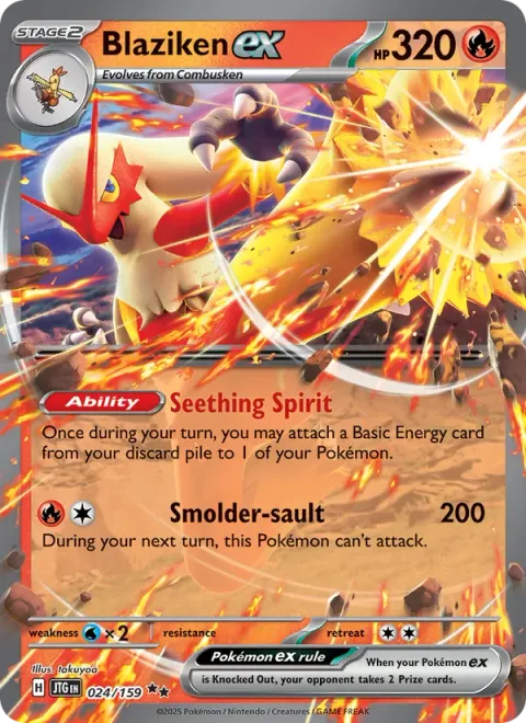 Blaziken ex [Seething Spirit | Smolder-sault]