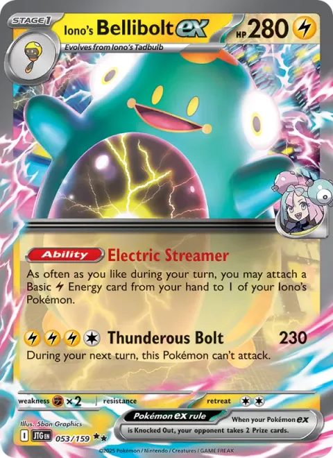 Iono's Bellibolt ex [Electric Streamer | Thunderous Bolt]