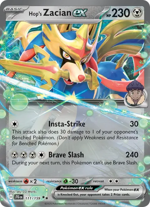Hop's Zacian ex [Insta-Strike | Brave Slash]