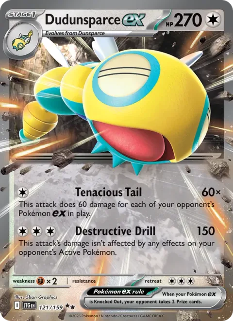 Dudunsparce ex [Tenacious Tail | Destructive Drill]