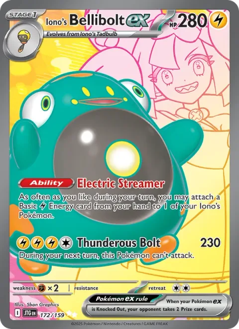 Iono's Bellibolt ex [Electric Streamer | Thunderous Bolt]