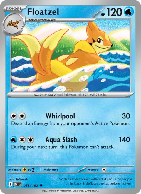 Floatzel [Whirlpool | Aqua Slash]
