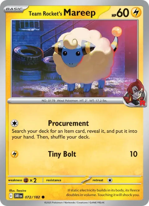 Team Rocket's Mareep [Procurement | Bad Thunder]