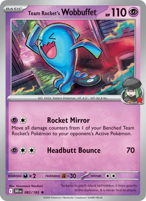 Team Rocket's Wobbuffet [Rocket Mirror | Headbutt Bounce]