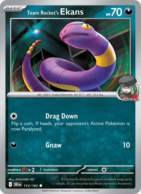 Team Rocket's Ekans [Drag Down | Gnaw]