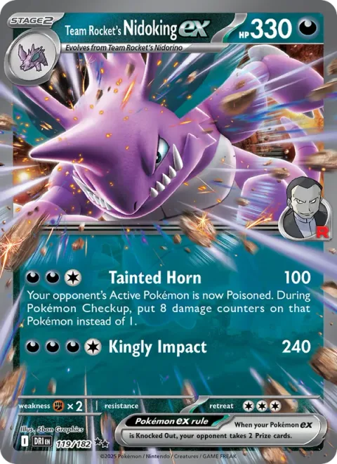 Team Rocket's Nidoking ex [Tainted Horn | Kingly Impact]
