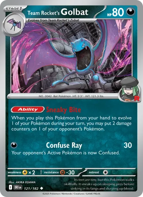 Team Rocket's Golbat [Sneaky Bite | Confuse Ray]