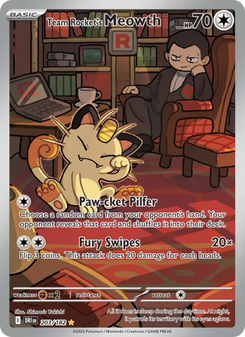 Team Rocket's Meowth [Paw-cket Pilfer | Fury Swipes]