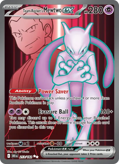Team Rocket's Mewtwo ex [Power Saver | Erasure Ball]