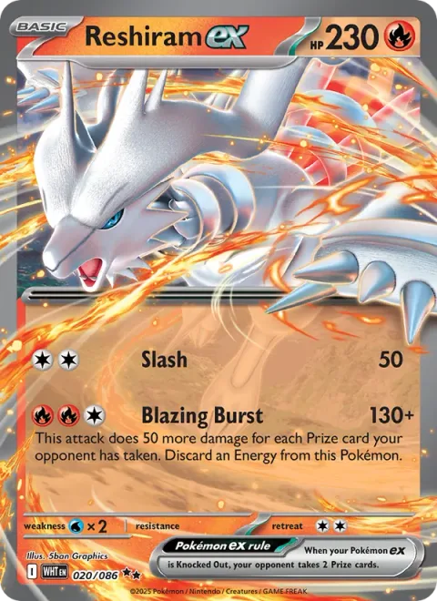Reshiram ex [Slash | Blazing Burst]