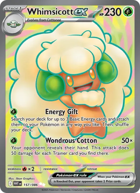 Whimsicott ex [Energy Gift | Wondrous Cotton]