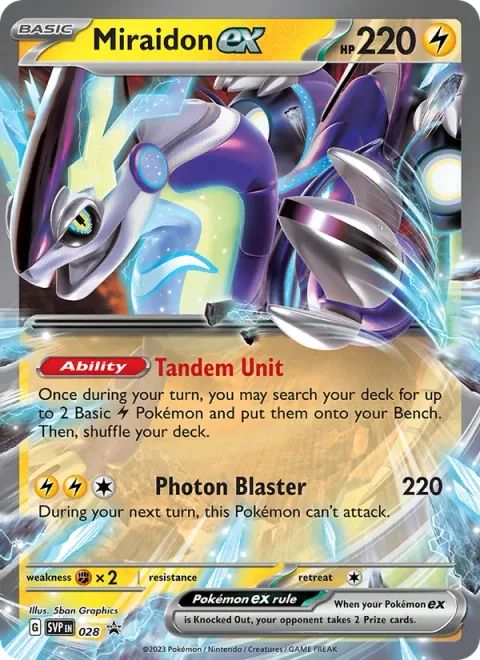 Miraidon ex [Tandem Unit | Photon Blaster]