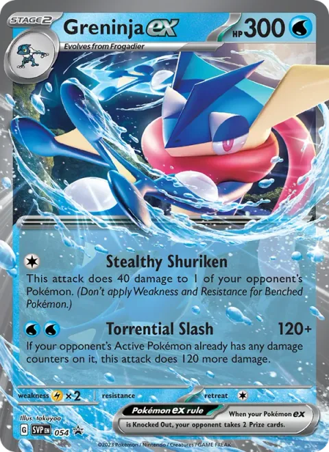 Greninja ex [Stealthy Shuriken | Torrential Slash]