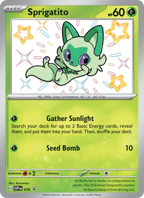Sprigatito [Gather Sunlight | Seed Bomb]
