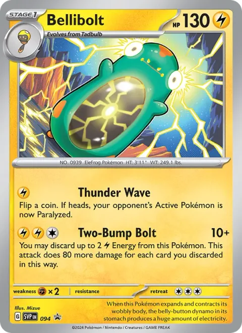 Bellibolt [Thunder Wave | Two Bump Bolt]