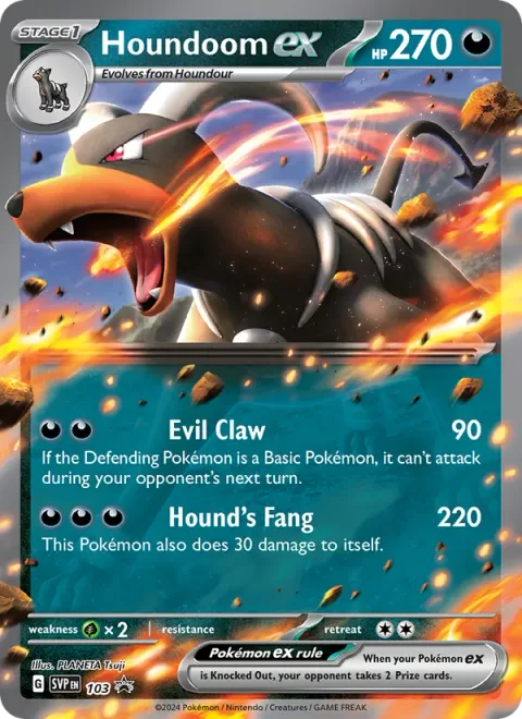 Houndoom ex [Evil Claw | Hound's Fang]