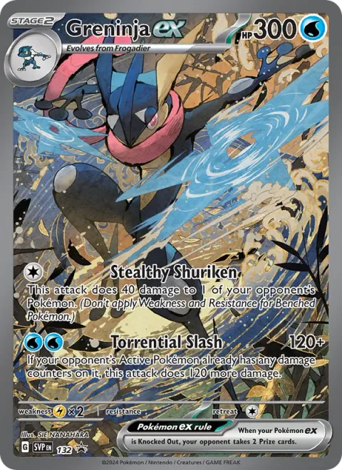 Greninja ex [Stealthy Shuriken | Torrential Slash]