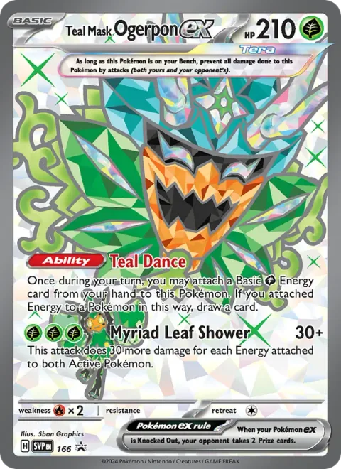 Teal Mask Ogerpon ex [Teal Dance | Myriad Leaf Shower]
