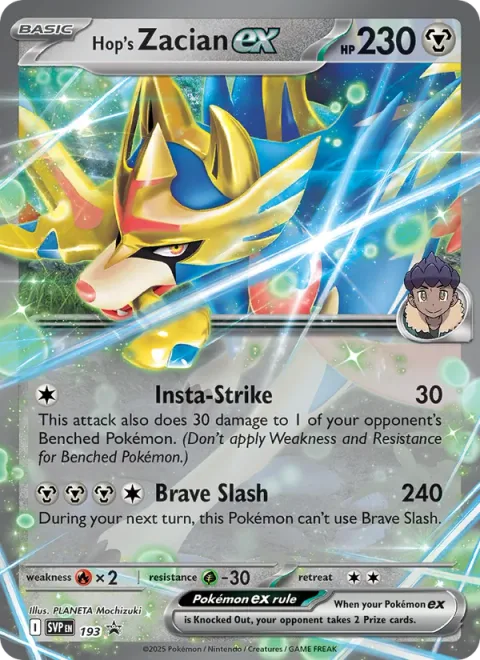 Hop's Zacian ex [Insta-Strike | Brave Slash]
