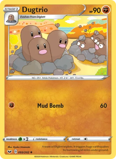 Dugtrio [Mud Bomb]