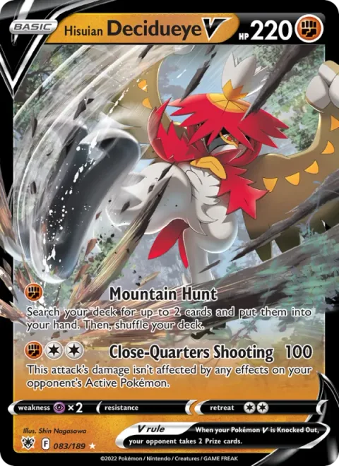 Hisuian Decidueye V [Mountain Hunt | Close-Quarters Shooting]
