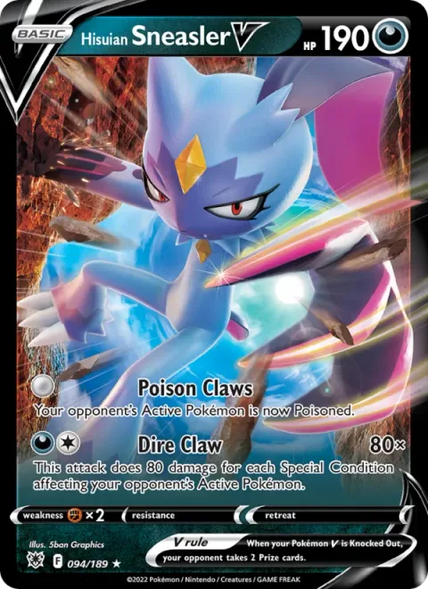 Hisuian Sneasler V [Poison Claws | Dire Claw]