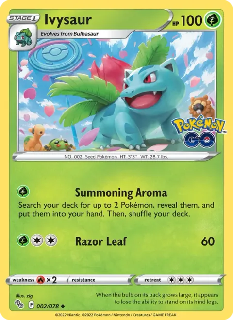 Ivysaur [Summoning Aroma | Razor Leaf]