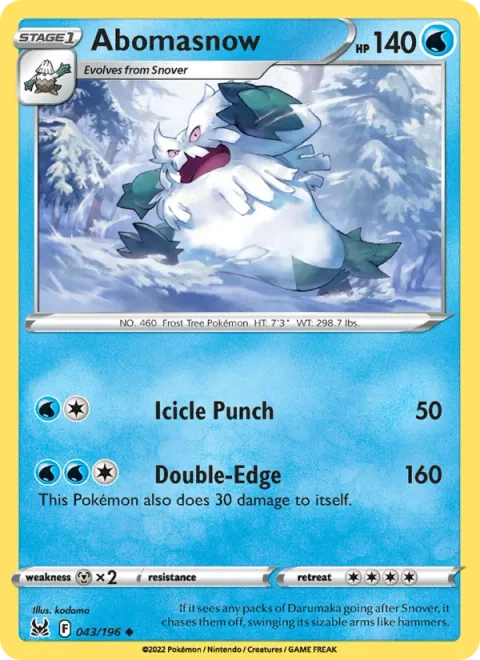 Abomasnow [Icicle Punch | Double Edge]