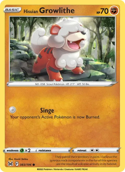 Hisuian Growlithe [Singe]