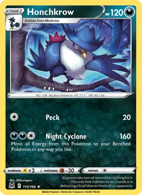 Honchkrow [Peck | Night Cyclone]