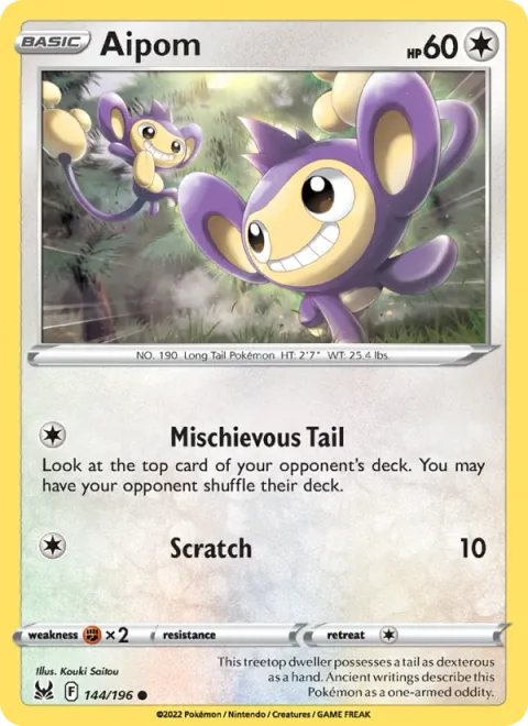 Aipom [Mischievous Tail | Scratch]